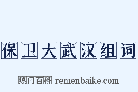 保卫大武汉组词是什么意思的图片